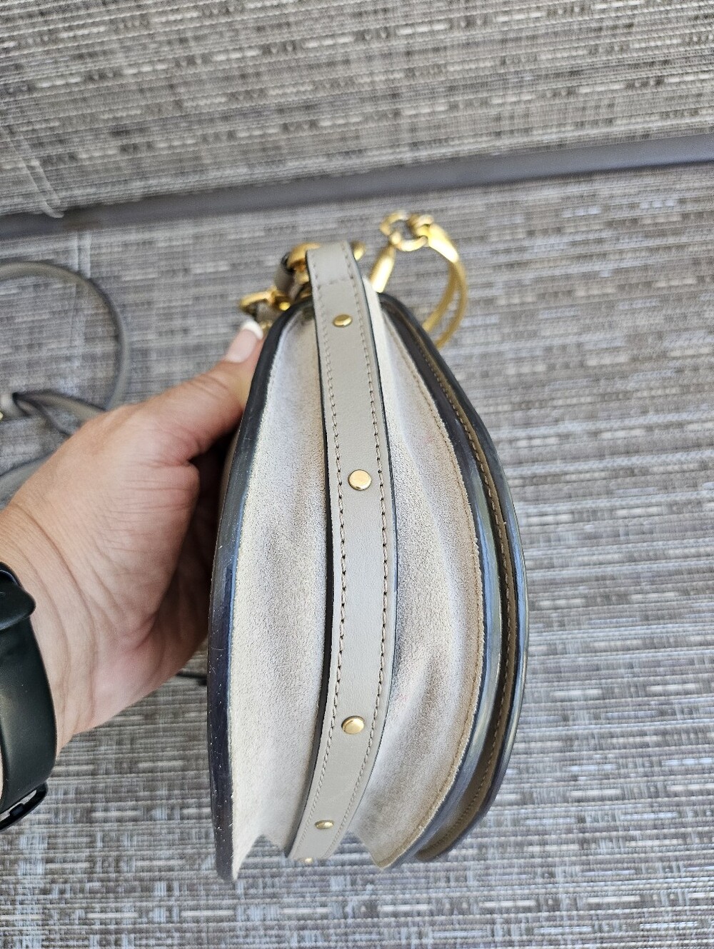 Chloe Nile Bracelet Handbag Small Motty Grey - Picture 10 of 17
